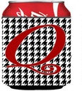 Caroline's Treasures CJ1035-QCC Letter Q Initial Monogram - Houndstooth Black Can or Bottle Hugger Cooler Washable Drink Sleeve Collapsible Beverage Insulated Holder, Can Hugger, Multicolor