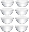 HANABASS 8pcs Pudding Bowls Multipurpose Jelly Glass Bowls for Desserts to Clean for Home Parties and Dessert Shops