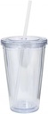 Water Bottle, 650ml Ice Coffee Cups, Clear Tumblers with Lid and Straw, Clear Tumbler, Reusable Plastic Cups for Ice Water Juice Tea Milk