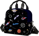 Space Lunch Bag Insulated planet Lunch Box Large Capacity Meal Tote for Kids Women Men Waterproof Adjustable Shoulder Strap universe Lunch Tote for Work School Picnic Travel Hiking Office