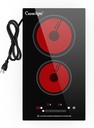 2 Burner Electric Cooktop, 12 Inch Electric Stove Top with 9 Power Levels, Touch Control, Timer, Child Lock and Residual Heat Warning, Ideal for Countertop & Built-In Use (110-120V)