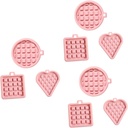 Alipis 9pcs Waffle Maker Mould Silicone Baking Mould Cakepucks Mold Funnel Cake Molds Baking Tool Random Color