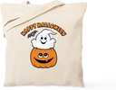 CafePress Ghost In Pumpkin Tote Bag Reusable Natural Beige Canvas Shopping Bag