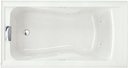 American Standard 2425VC-LHO.020 Evolution 5-Feet by 32-Inch Left-Hand Outlet Whirlpool Bath Tub with EverClean, Hydro Massage System I and Integral Apron, White