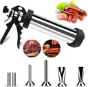Professional Beef Jerky Gun Kits - Stainless Steel Beef Jerky Maker Jerky Cannon Meat Gun Large Capacity Jerky Making Kit