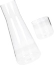 PRETYZOOM 1set Capacity Glass Water Carafe Tumbler Cup Pitcher for Juices Iced Tea Cold Hot Beverages for Home Office Use