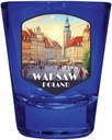 R and R Imports Warsaw Old Town Alexandria Market Place Design Souvenir Full Color 2oz Shot Glass Blue 4-Pack