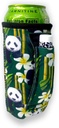 16oz Can Cooler Insulated - Lit Handlers Neoprene Fabric Beverage Cooler Sleeve w/Handle & Pocket -Water Resistant Soda & Energy Drink Holder - Machine Washable Beer Can Covers (Panda Panda)