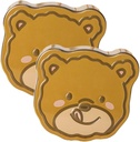 2pcs Bear Candy Jar Tinplate Treat Boxes Decorative Cookie Storage Container