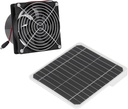 Asixxsix Solar Powered Exhaust Fan, 6.5 Inch Ventilation Fan with 50W 12V Solar Panel for Indoor Outdoor Use
