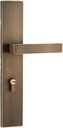 Indoor Pure Copper Lock Household Silent Door Lock B-Level Lock core Bedroom Mechanical Door Handle Lock Extended Panel Handle Lock(Coffee Bronze Extended Edition)