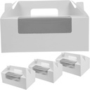4pcs Window Cupcake Boxes Inserts Paper Cake Packaging for Muffins and Treats for Bakery Use and Gifting