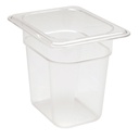 Cambro 86CW135 Camwear 1/8 Size Clear Food Pan - 6" Deep (1.25QT)