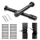 CKE 20 Pack Black Swageless Cable Fittings for 1/8" Cable Railing Kit, T316 Stainless Steel Black Invisible Cable Railing Hardware, 1/8" Swageless Cable Railing Tensioner for Wood/Metal Posts, BCR301