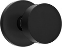 Disc Rosette Door Set with Disc Knobs Passage in Matte Black