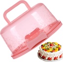 Cake Carrier With Lid And Handle - Premium Food Storage Container, Easy Locking, For Pies Cupcake Muffins Party, For Transport Cake, Pies, Cookies, Nuts, Muffins, Cupcakes And Fruit 26x22x12.5CM