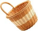 SECFOU Hanging Storage Basket for Kitchen and Home Wall-mounted Sundries Organizer Chic Pastoral Style Flower Basket Small Woven Design for Decor and Seasoning Storage