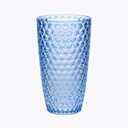 Elegant and Unbreakable Plastic Drinking Glasses Set of 4, 19oz, Shatterproof Cocktail Glasses, Blue