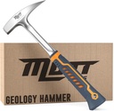 Mutt Tools 22oz Professional Rock Hammer - Geology Pick for Rockhounding, Fossil Hunting and Masonry - Geologist Rock Pick Hammer for Breaking Stone and Geodes
