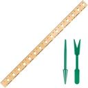 Foldable Plant Ruler Spacer Tool Seeder – Precise Planting for Vegetable Garden Yard – Wooden Seeding Spacing Ruler with Plant Dibble