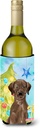 Caroline's Treasures BB9400LITERK Chocolate Labrador Christmas Wine Bottle Hugger Bottle Cooler Sleeve Hugger Machine Washable Collapsible Insulator Beverage Insulated Holder