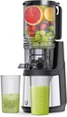 Masticating juicer, 350W Slow Cold Press Juicer with 5.8-inch Larger Feed Chute, Pure Juicer Machines for whole Vegetables & Fruits, Easy to Clean