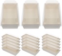 50pcs Cake Cutting Paper Box Pastry Packing Box Lid and Bread Container Lid