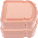 2Pcs Sandwich Containers Portable Airtight Food Storage Boxes for Bread and Toast Lightweight Reusable Plastic Containers for Outdoor Lunch and School Use