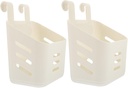 2pcs Bathroom Hanging Basket Plastic Hanging Shower Basket Kitchen Storage Pantry Organization Drain