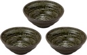 せともの本舗 Set of 3 Series Bowl, Green Ilabo Buckwheat Bowl, 7.2 x 3.0 inches (18.3 x 7.6 cm), Japanese Tableware, Sake Cup, Restaurant, Inn, Commercial Use