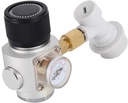 3/8 Inch Mini CO2 Regulator 0-30 PSI with Ball Lock Disconnect - Portable Gas Pressure Regulator for Homebrew Beer Kegging, Soda Maker