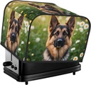 4 Slice Toaster Covers Bread Machine Cover Quilted Dustproof Fingerprint Protectors Small Washable Appliance Cover Cute Pet German Shepherd Dog Bread Maker Dust Protection Universal Size