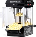 Nostalgia Popcorn Maker Machine - Professional Tabletop With 2.5 Oz Kettle Makes Up to 10 Cups - Vintage Popcorn Machine Movie Theater Style - Black