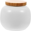 Small Ceramic Food Storage Jar with Lid Airtight Tea Canister for Cookies Coffee Candy and Snacks Portable Kitchen Container for Freshness and Giving