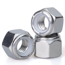 1/2"-13, Nylon Insert Hex Lock Nuts, 304 Stainless Steel, Bright Finish, Coarse Thread, Machinery, Automotive, Outdoor, Wooden Furniture, 5 PCS