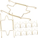 10PCS Stainless Steel Invisible Plate Hangers for Wall Display – Adjustable Wall Plate Holders Hooks for Decorative and Art Pieces