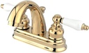 Kingston Brass GKB5612PL 4 in. Centerset Bathroom Faucet, Polished Brass