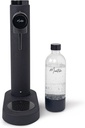 Sparkling Water Maker - Matte Black Soda Maker - Includes 900ML Reusable Bottle - Made with Premium Stainless Steel - Compatible with Screw-In Sodastream & Soda Sense CO2 Cylinders