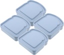 4pcs Reusable Sandwich Containers Portable Straw Food Storage Boxes for Adults Outdoor Bread Holder Easy-clean Lunch Boxes for Everyday Use