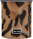 ALAZA Tiger Print Kitten Cats Airtight Coffee Bean Canister Customed 30oz Food Storage Containers with Lids For Gournd, Tea, Sugar, Flour, Rice, Cereal, Candy Cookie Jar