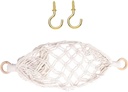 Hanging Cotton Rope Fruit Basket Versatile Storage for Fruits and Vegetables and Spacious Design for Kitchen Organization