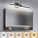 Modern Black Vanity Light Adjustable LED Bathroom Light Fixture Over Mirror Rotatable Vanity Lighting (Black, 23.6IN 5CCT Dimmable)
