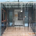 PVC Strip Door Curtain, Waterproof Plastic Clear Curtain with 3.5cm Overlap, Windshield Partition for Freezer Doors Warehouse Workshop, Scalable (Color : 1.9mm, Size : 0.6X2M)