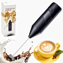 Milk Frother Handheld,Hand Mixer For Drinks with Detachable Stainless Steel Whisk,Electric Whisk for Coffee,Lattes,Cappuccino&Matcha,Cold Foam Frother with Easy-Clean&Portable Design-Black