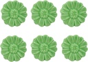 6PCS Vintage Floral Daisy Ceramic Dresser Drawer Knobs Elegant Cabinet Cupboard Door Hardware Pull Handles w/Screws Green
