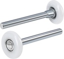 HNYYZL Garage Door Rollers 1.8 inch Nylon Roller, 4" Carbon Steel stem, Ultra-Quiet and Smooth(4" -2pcs)