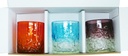 Bumpy Glass Gift Set of 3 (Orange, Water, Purple) [Thank you for giving Okinawa traditional crafts]