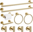 10 Pieces Brushed Gold Bathroom Hardware Towel Bar Set for Bathroom Wall, 23.6Inch Bathroom Accessories Set Upgraded Bathroom Towel Holder, Stainless Steel Towel Racks Bathroom Wall Mounted