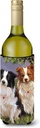 Caroline's Treasures PPP3029LITERK Border Collie Patrol Wine Bottle Hugger Bottle Cooler Sleeve Hugger Machine Washable Collapsible Insulator Beverage Insulated Holder
