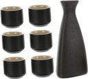 1Set Vintage Ceramic Sake Cup Includes Sake Cups and Sake Pot for Entertaining for Sake Tea Other Drinks Great Option